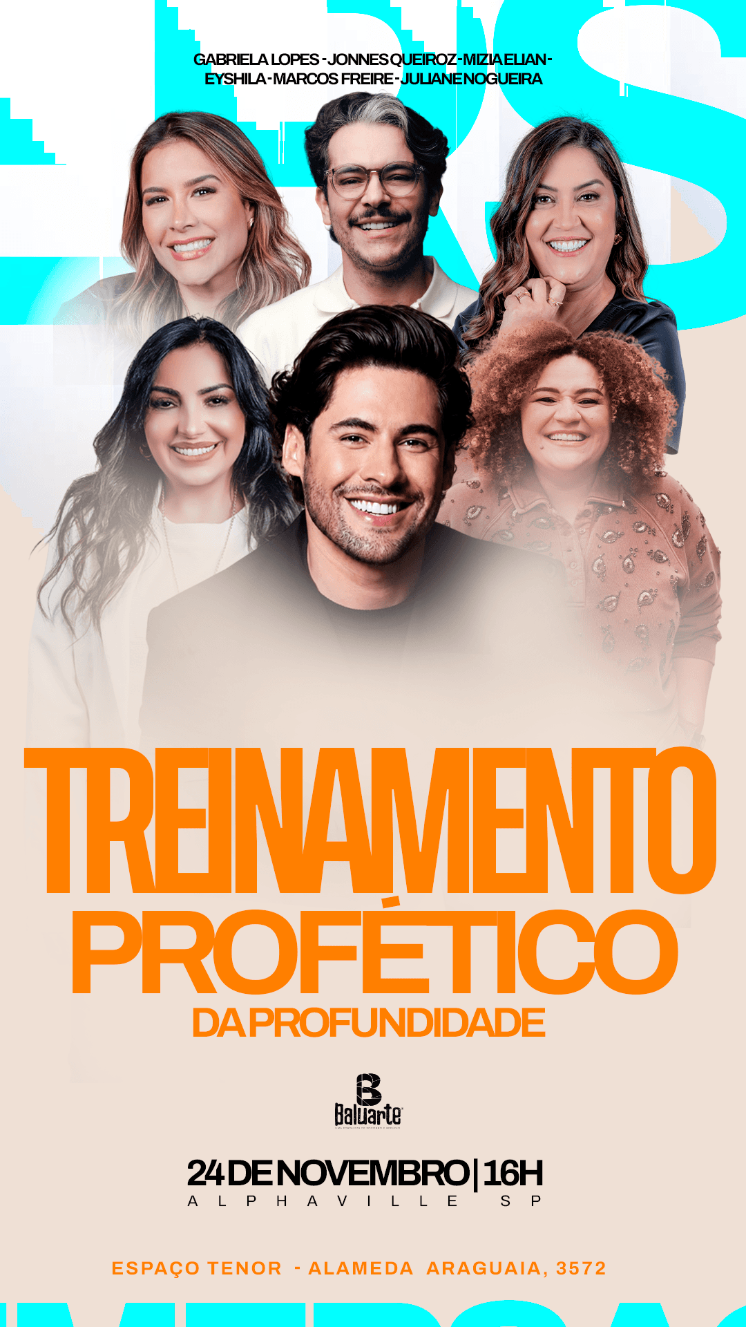 Participantes apresentados na arte do Treinamento Profético da Profundidade